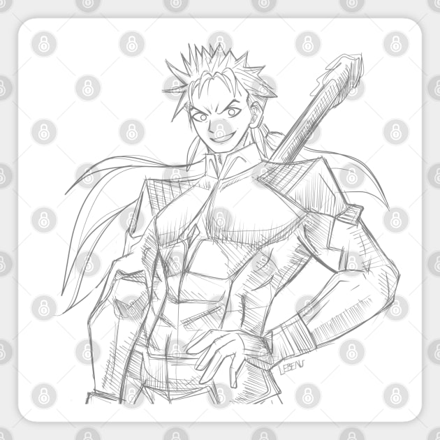 lancer sketch in fate zero Magnet by jorge_lebeau